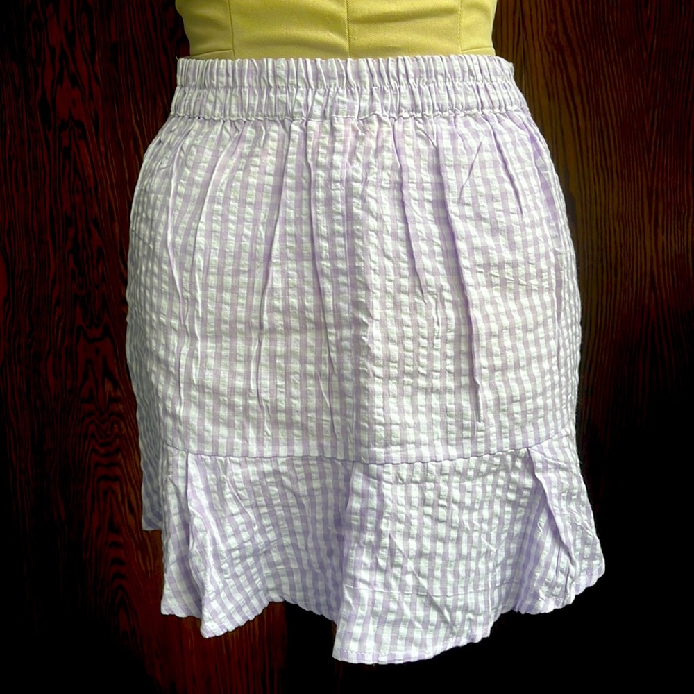 Sun & Sam purple plaid skirt